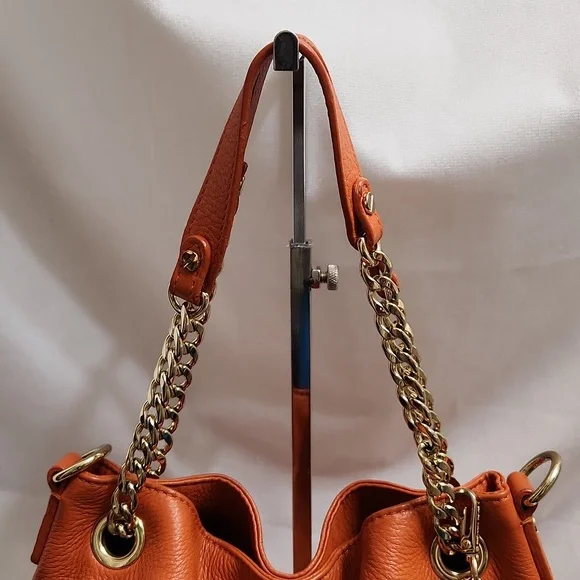 MICHAEL Michael Kors Orange Shoulder Bag with Chain Strap - Picture 6 of 16